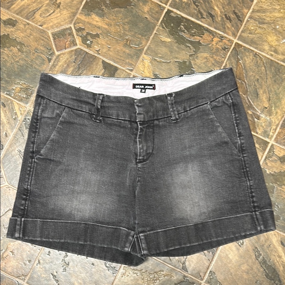 Dear John Women's Charcoal Jean Shorts sz 28